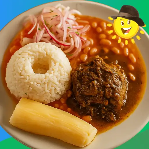 CABRITO CON ARROZ Y FREJOL